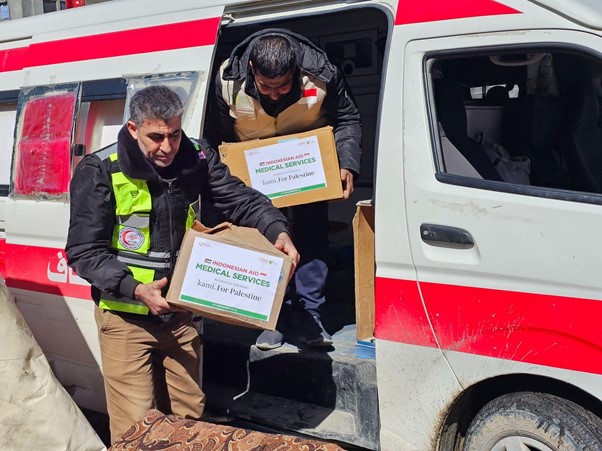 penyaluran bantuan dari Dompet Dhuafa untuk Gaza, Palestina