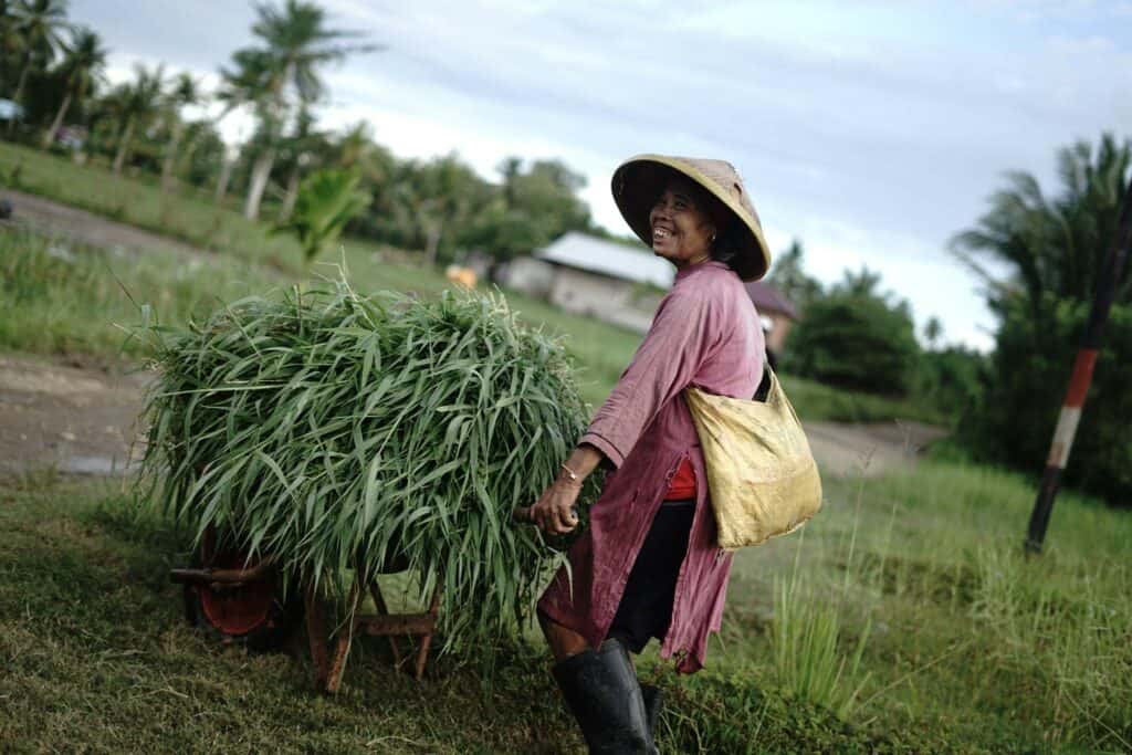 Potret masyarakat sekitar yang berprofesi sebagai pekebun.