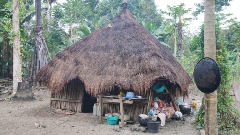 Rumah adat masyarakat Timor Tengah Selatan, NTT, yang minim akan akses listrik.