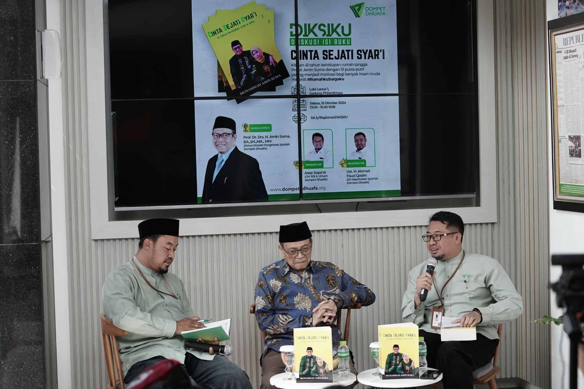 Kegiatan DIKSIKU (Diskusi Isi Buku) Cinta Sejati Syar'i karya Prof. Dr H Muhammad Amin Suma, SH, MA, MM.