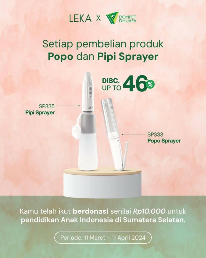 Kampanye "Satu Transaksi, Sejuta Donasi," melalui  penyisihan keuntungan penjualan produk sebesar Rp10.000 Popo Sprayer dan Pipi Sprayer selama periode 11 Maret hingga 31 Mei 2024.