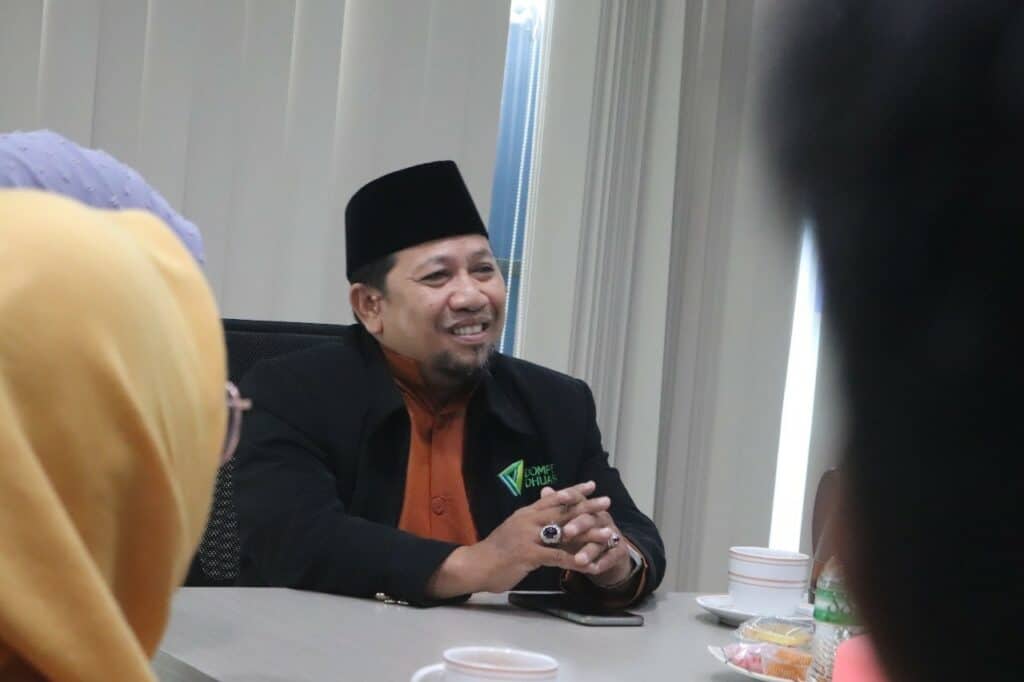 Ahmad Shonhaji selaku Direktur YSMI (MPP Dompet Dhuafa), dalam pertemuan pelepasan sekaligus penguatan dakwah menuju Amerika kepada Dai Ambassador Cordofa di Kantor Dompet Dhuafa wilayah CIP Tangerang Selatan, Selasa (08/10/24).