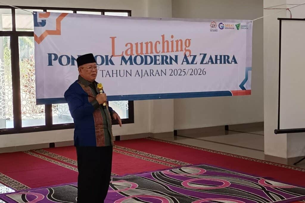 Sambutan oleh Ismail A Said pada peresmian Pondok Pesantren Modern Az Zahra Bukit Kemuning, Lampung Utara, Selasa (29/10/2024).