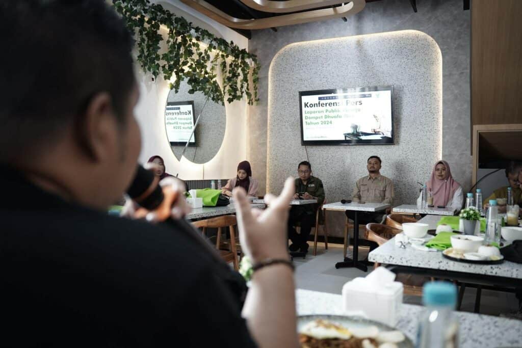 Acara Konferensi Pers: Laporan Publik Kinerja Dompet Dhuafa Riau Tahun 2024, Jumat (13/12/2024), di Tudung Saji, Pekanbaru, Riau.